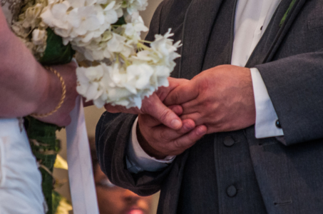 Awwwwwwwwwwwwwww. I got in trouble from certain male attendees for being "too openly affectionate in public" during the ceremony.