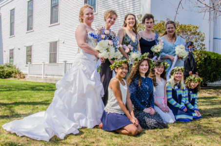 The gorgeous portion of the wedding party.