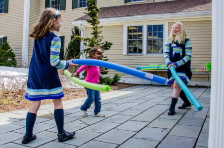 We did not want a ceremony or reception that would be boring for the children in attendance. We had chalk, noodles, bubbles, and lots of playtime.